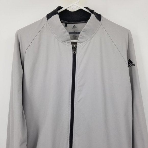 Adidas Golf Grey Long Sleeved Men's Zip Up Jacket Size Large - Picture 5 of 12